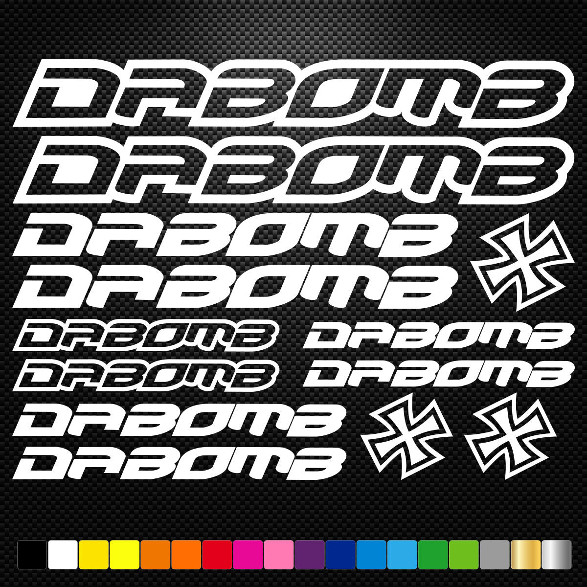 Dabomb Stickers Sheet Bike Frame Cycles Cycling Bicycle