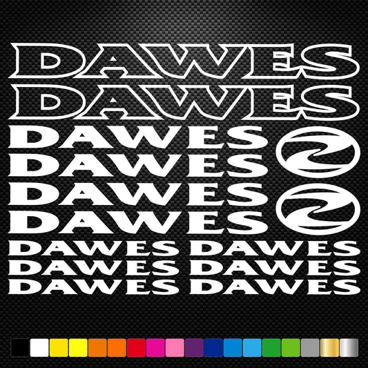Dawes Bikes Vinyl Stickers Sheet Frame Cycling Bicycle