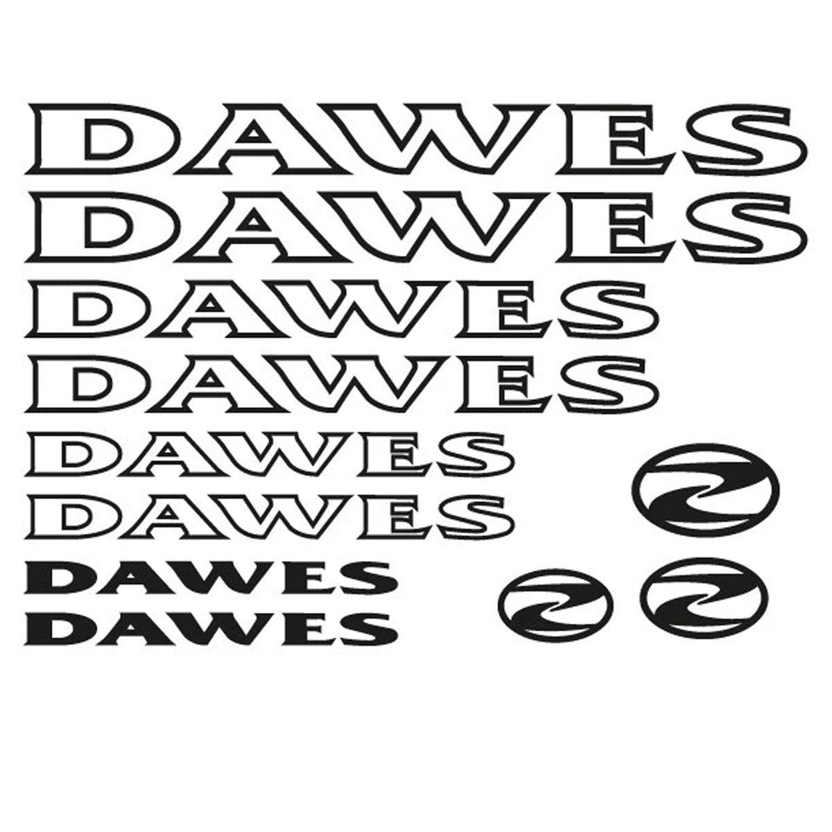 Dawes Cycling Vinyl Decal Sticker Set style 2