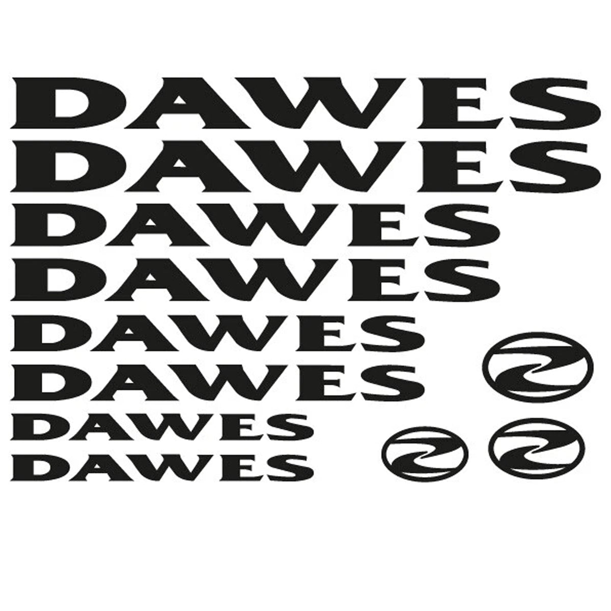 Dawes Cycling Vinyl Decal Sticker Set
