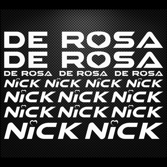De Rosa Nick Cycling Vinyl Decal Sticker Set