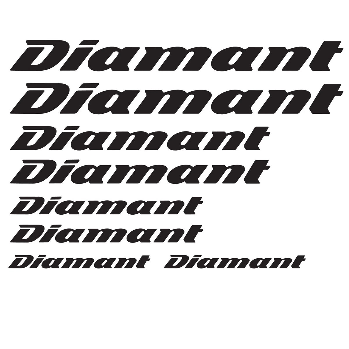 Diamant Cycling Vinyl Decal Sticker Set