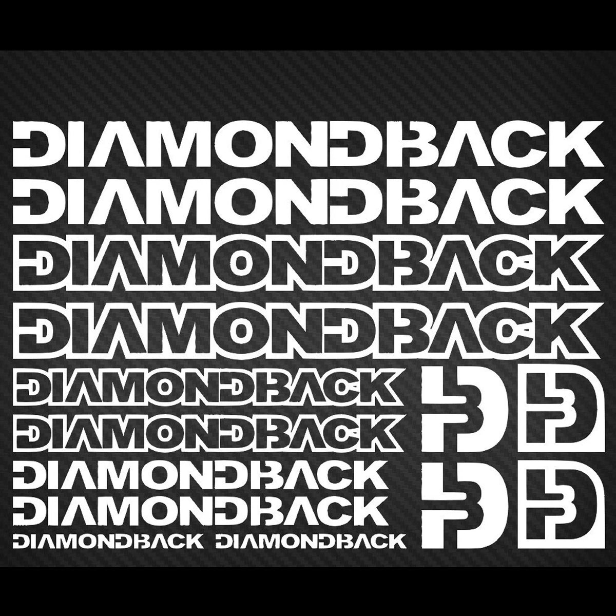 Diamondback Cycling Vinyl Decal Sticker Set Style 3