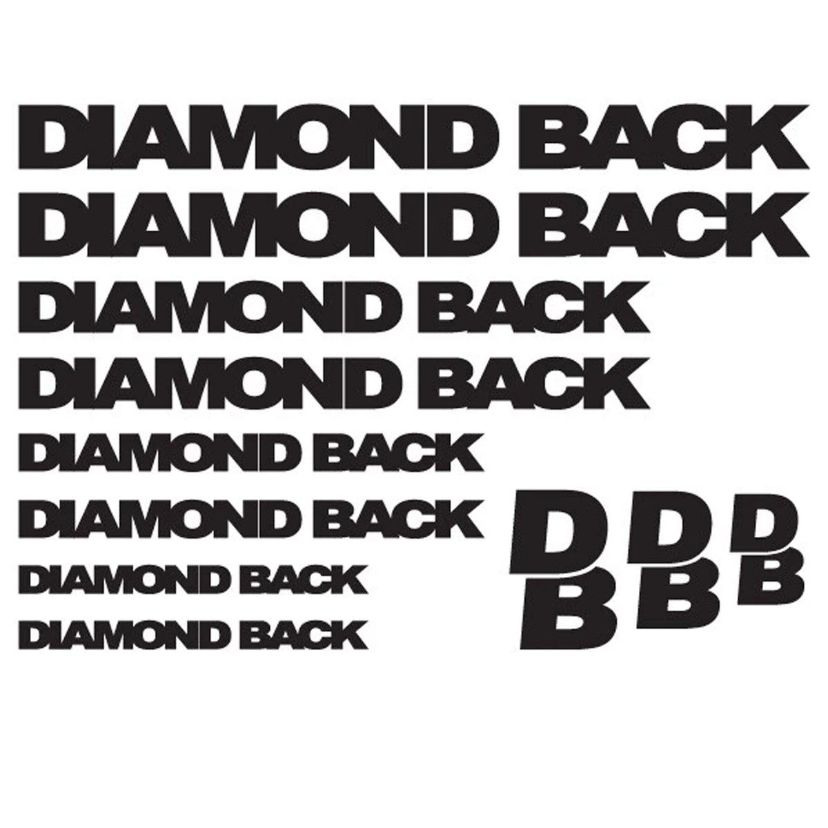 Diamondback Cycling Vinyl Decal Sticker Set