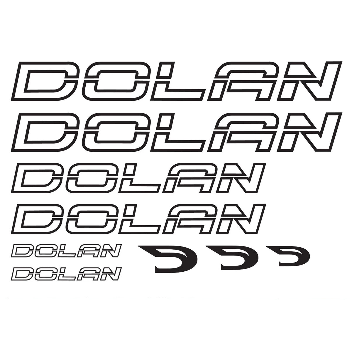 Dolan Cycling Vinyl Decal Sticker Set Style 2