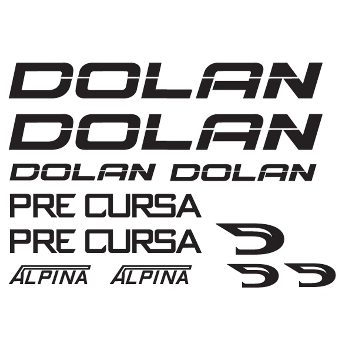 Dolan Pre Cursa Cycling Vinyl Decal Sticker Set