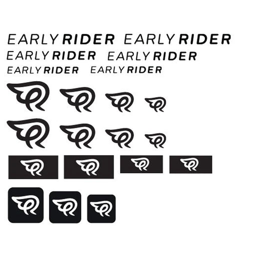Early Rider Cycling Vinyl Decal Sticker Set