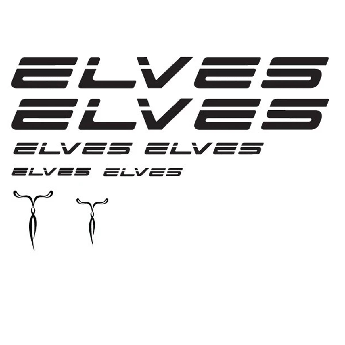 Elves Cycling Vinyl Decal Sticker Set