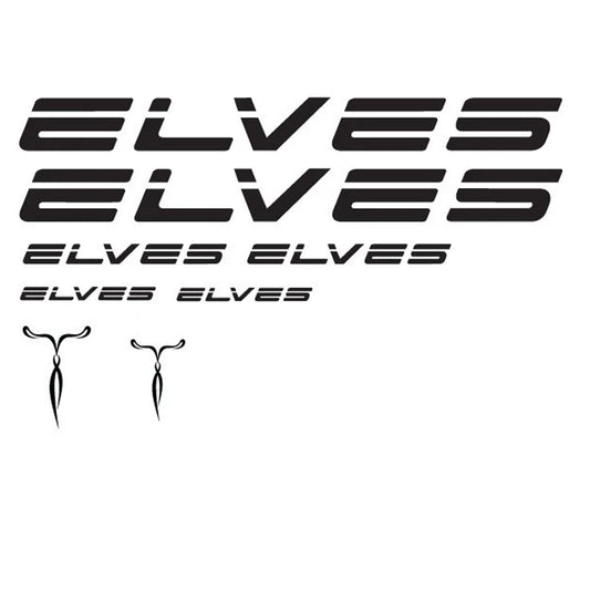Elves Cycling Vinyl Decal Sticker Set