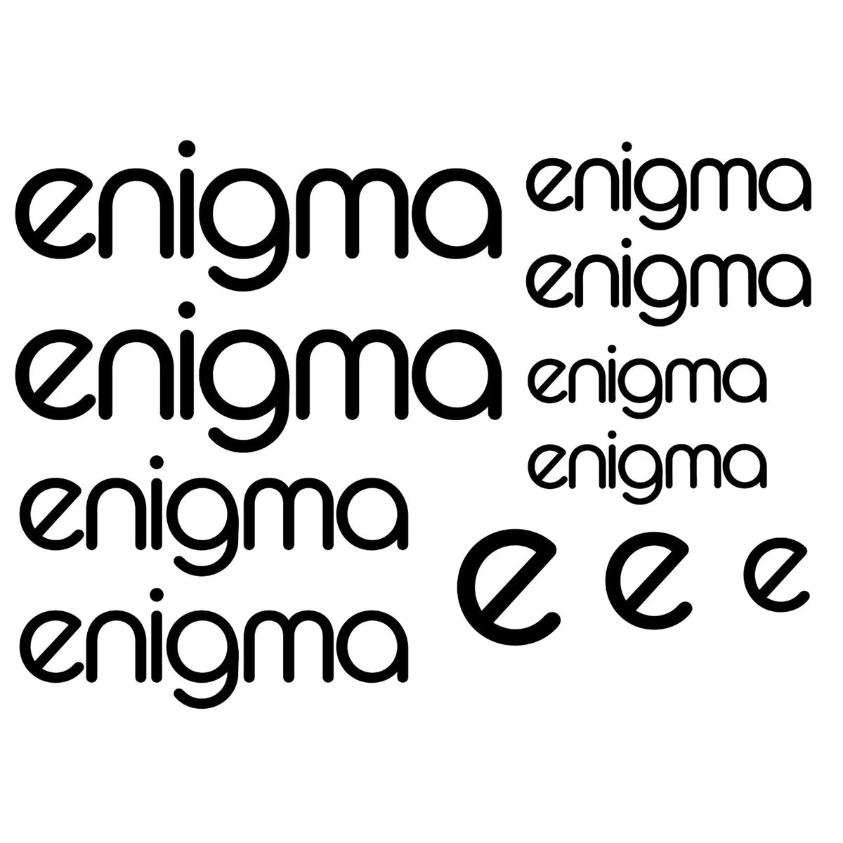 Enigma Cycling Vinyl Decal Sticker Set Style 2