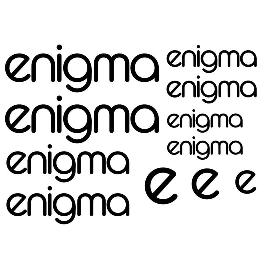 Enigma Cycling Vinyl Decal Sticker Set Style 2
