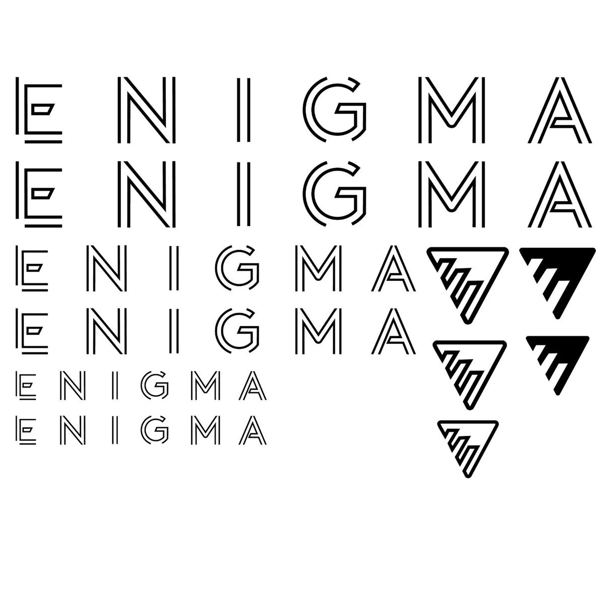 Enigma Cycling Vinyl Decal Sticker Set