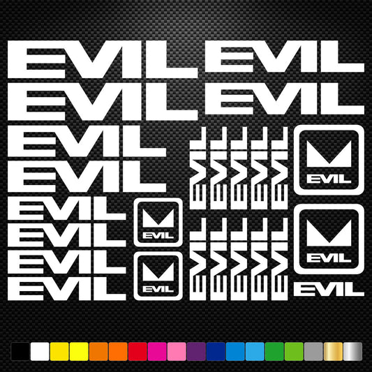 Evil Bikes Vinyl Decals Stickers Sheet Bike Frame Cycling Bicycle