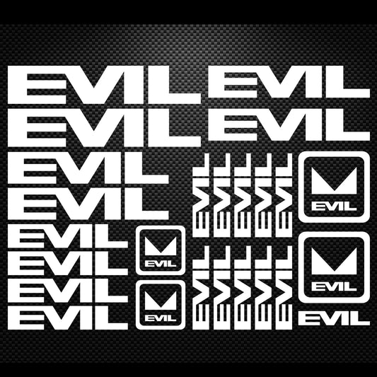 Evil Cycling Vinyl Decal Sticker Set Style 2
