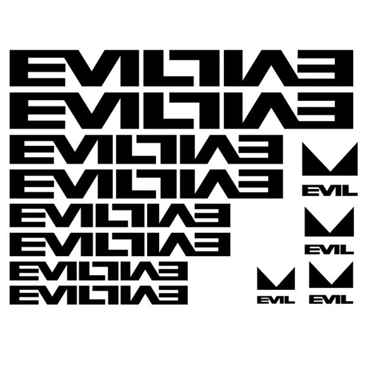 Evil Cycling Vinyl Decal Sticker Set Style 3