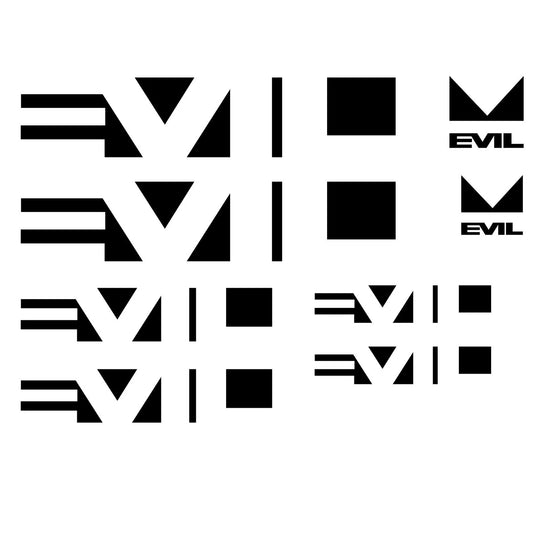 Evil Cycling Vinyl Decal Sticker Set