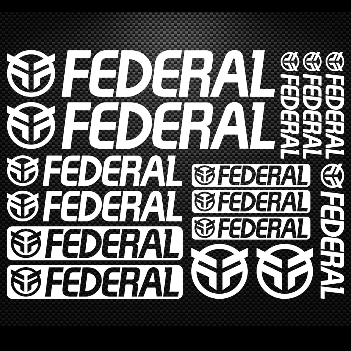 Federal Cycling Vinyl Decal Sticker Set Style 2