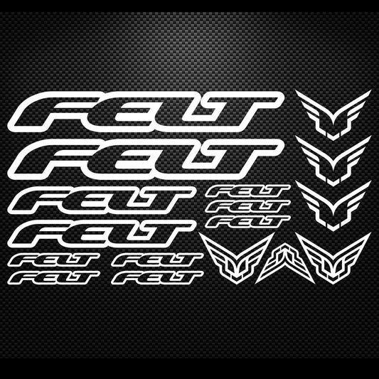 Felt Cycling Vinyl Decal Sticker Set