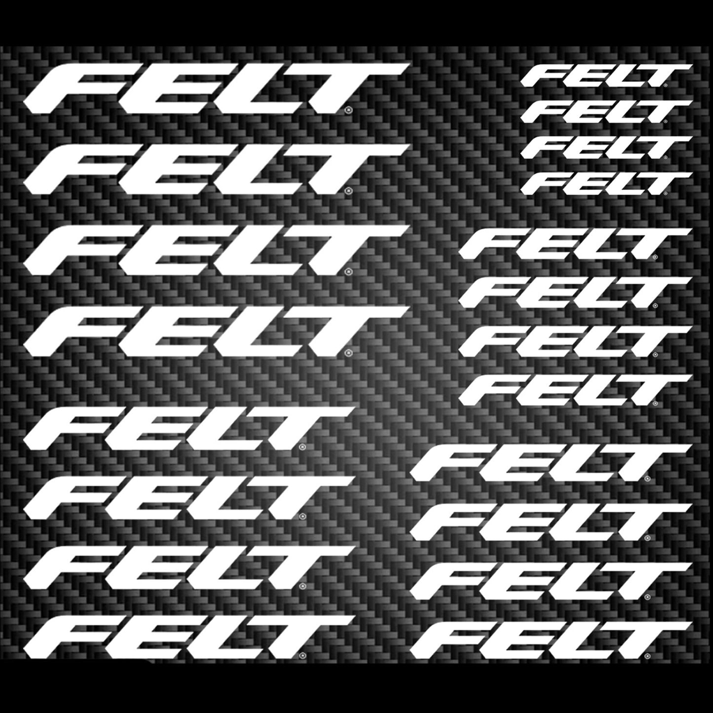 Felt Cycling Style 3 Vinyl Decal Sticker Set