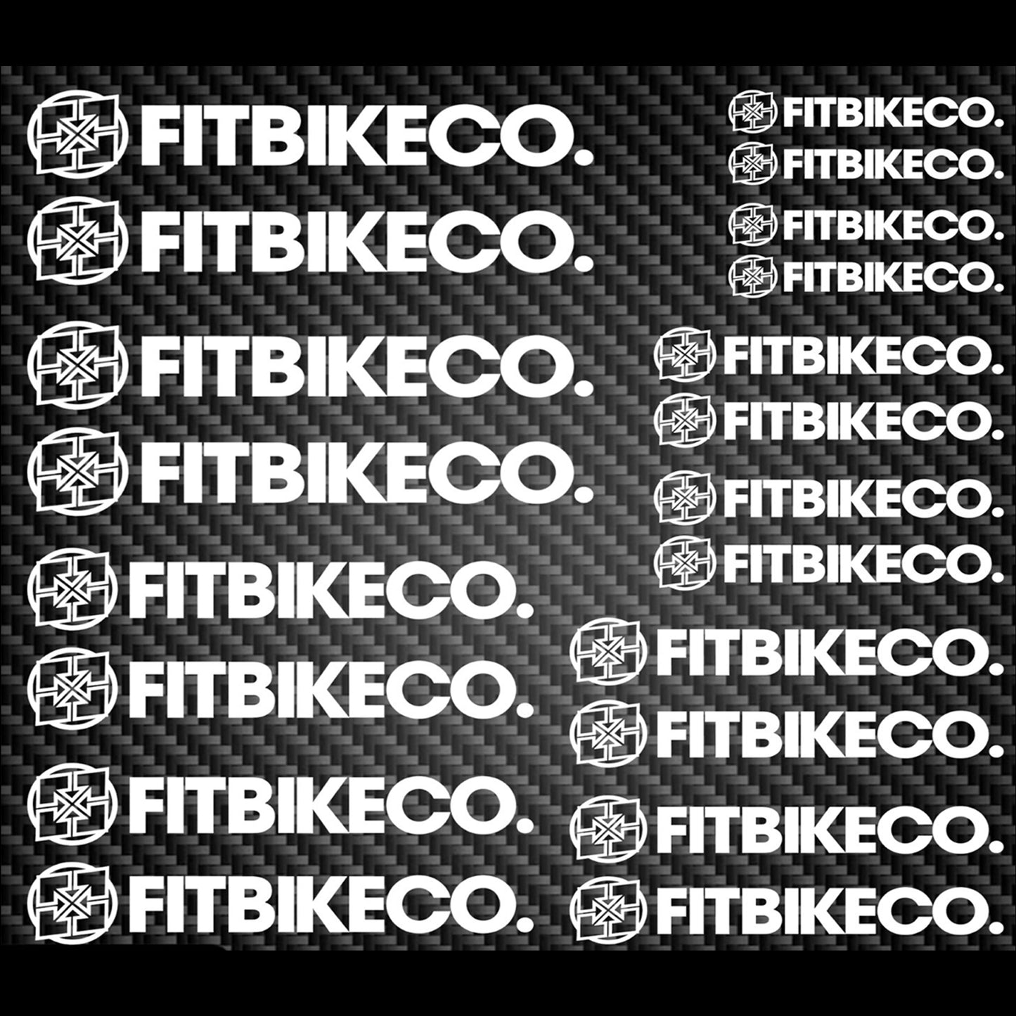 FitBikeCo Cycling Vinyl Decal Sticker Set
