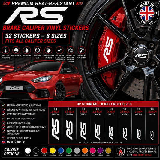 Ford RS Break Caliper Quality Vinyl Decal Stickers