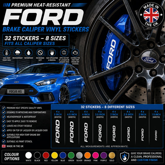 Ford Break Caliper Quality Vinyl Decal Stickers