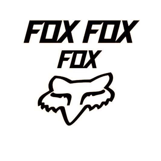 Fox Cycling Vinyl Decal Sticker Set Style 2