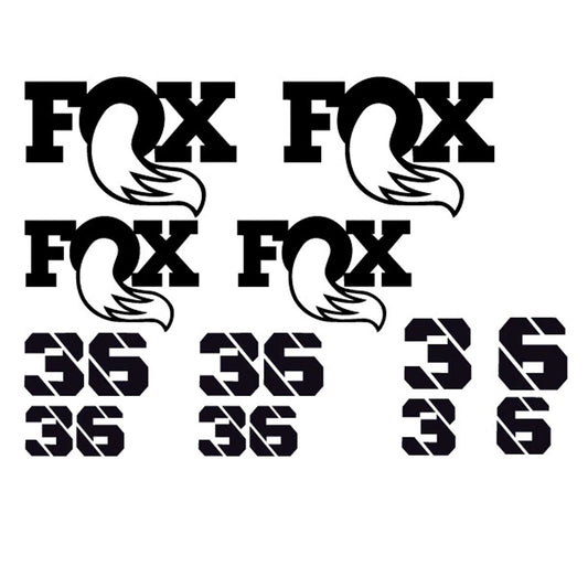 Fox 36 Cycling Vinyl Decal Sticker Set