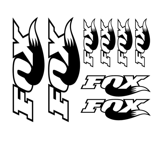 Fox Cycling Vinyl Decal Sticker Set