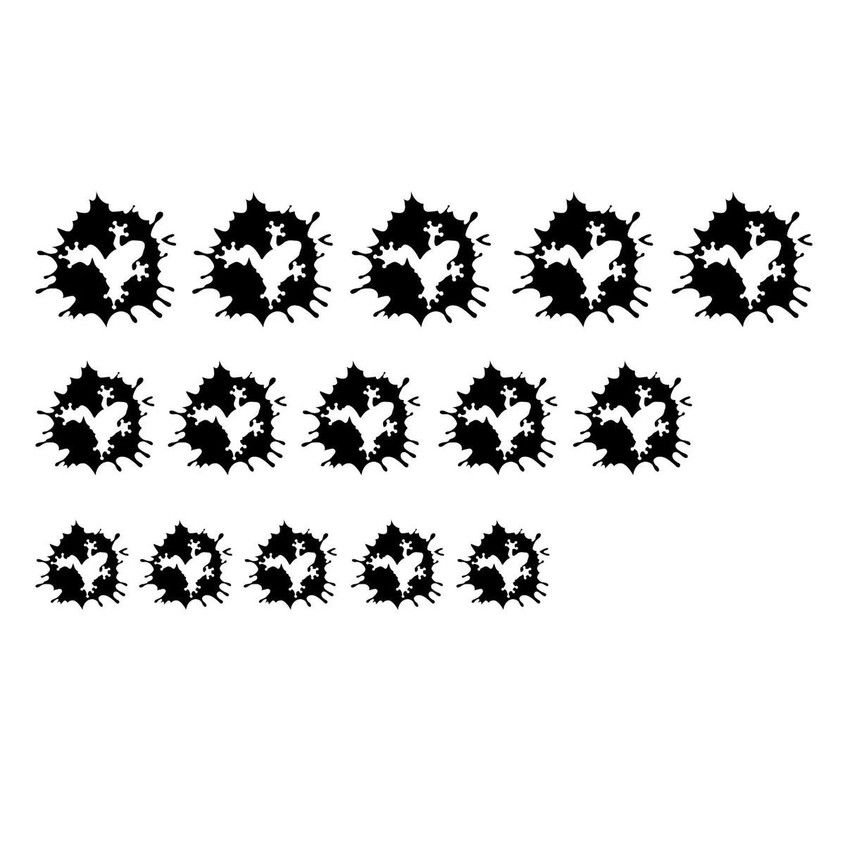 Frog Cycling Vinyl Decal Sticker Set