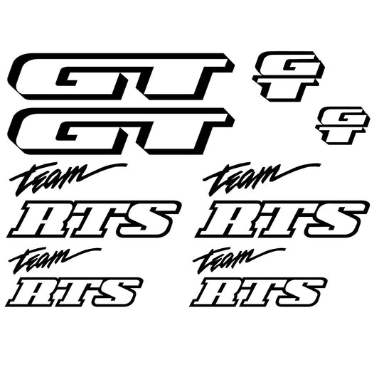 GT Team RTS Cycling Vinyl Decal Sticker Set
