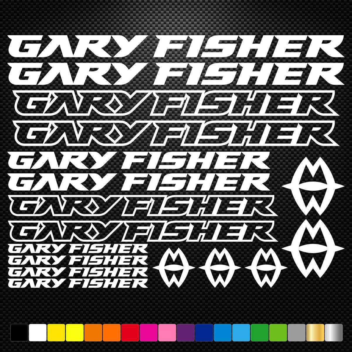 Gary Fisher Vinyl Stickers Sheet Bike Frame Cycling Bicycle