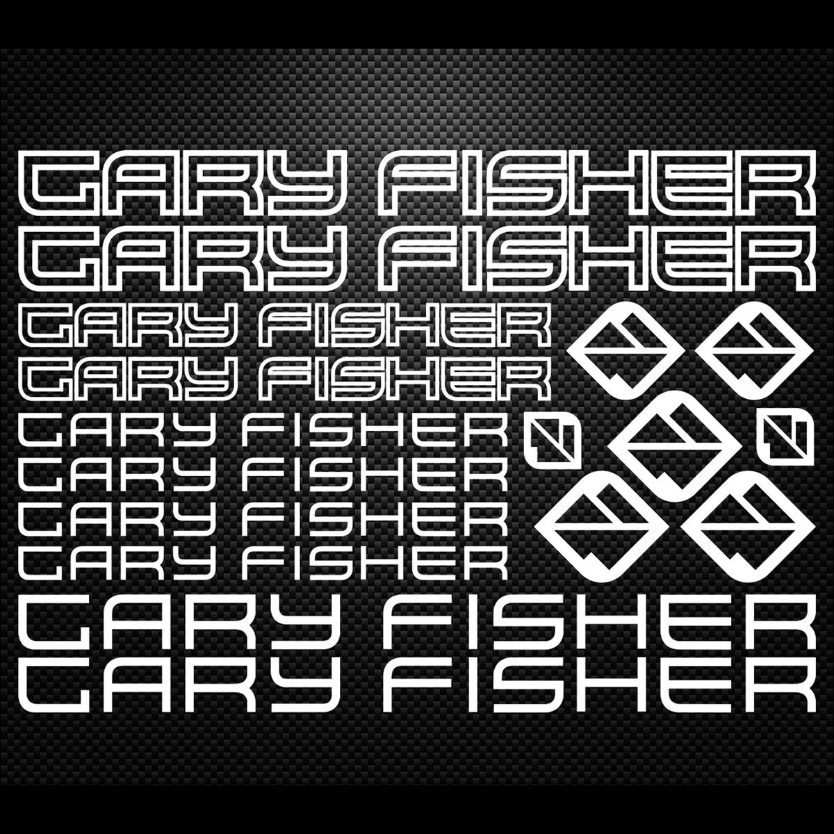 Gary Fisher Cycling Vinyl Decal Sticker Set Style 2
