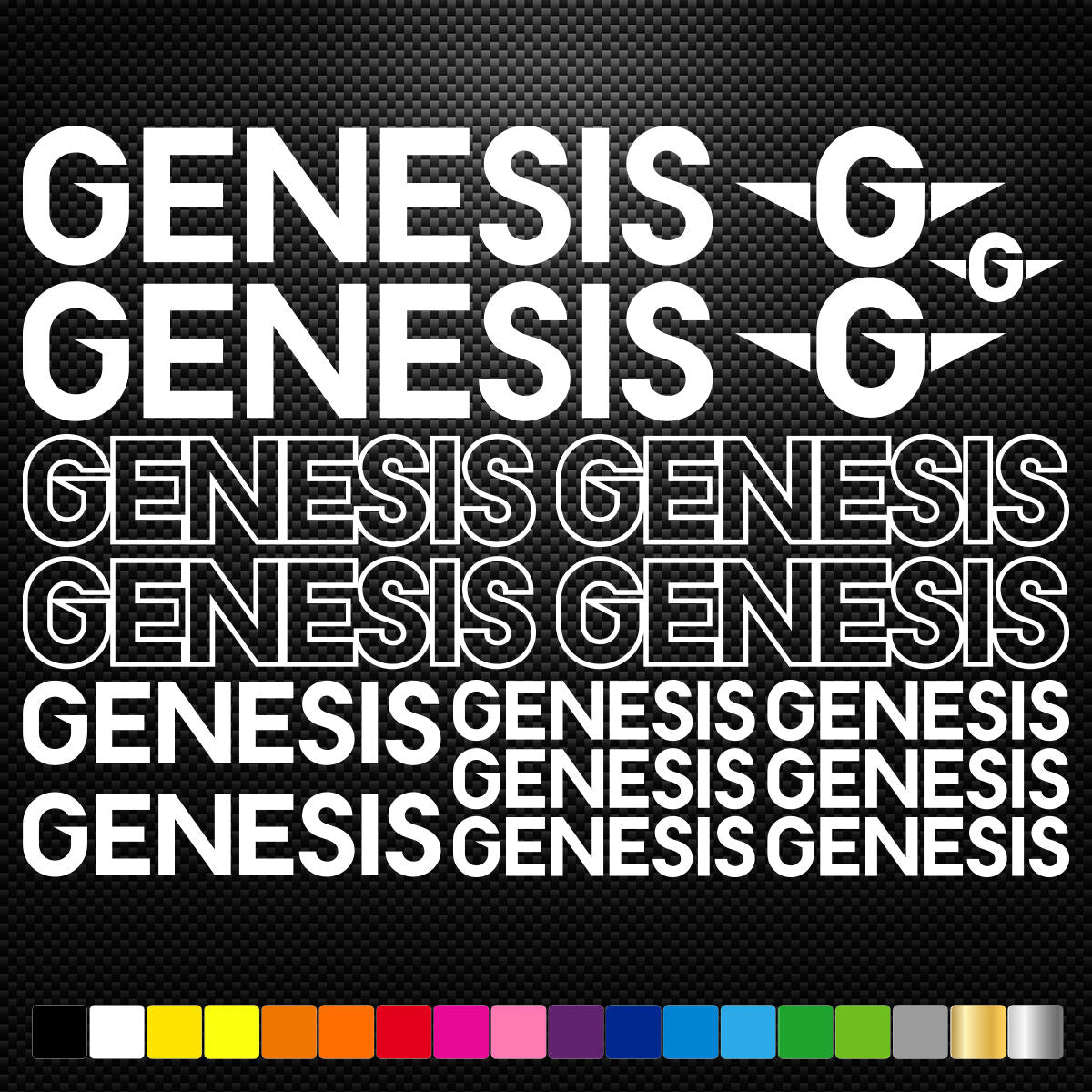 Genesis Cycles Vinyl Decal Stickers Sheet Bike Frame Cycling Bicycle
