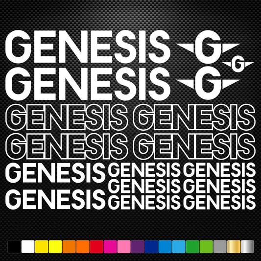 Genesis Cycles Vinyl Decal Stickers Sheet Bike Frame Cycling Bicycle