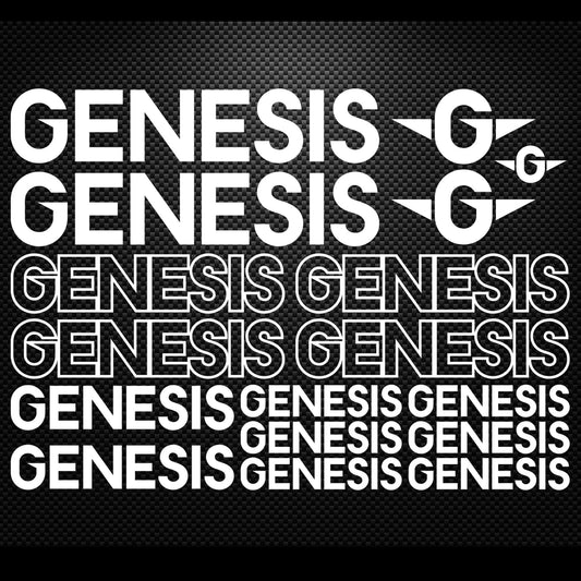 Genesis Cycling Vinyl Decal Sticker Set