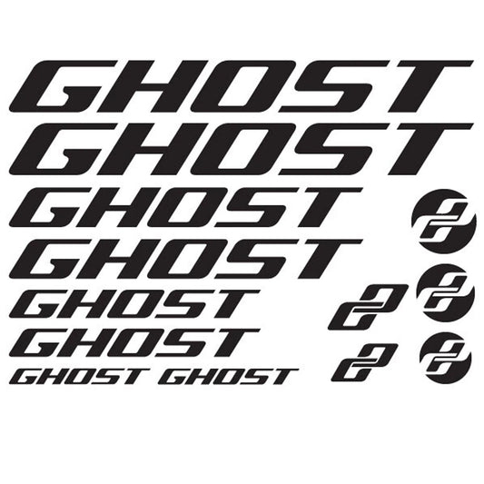Ghost Cycling Vinyl Decal Sticker Set Style 2