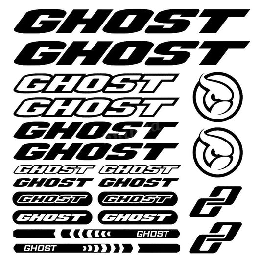 Ghost Cycling Vinyl Decal Sticker Set