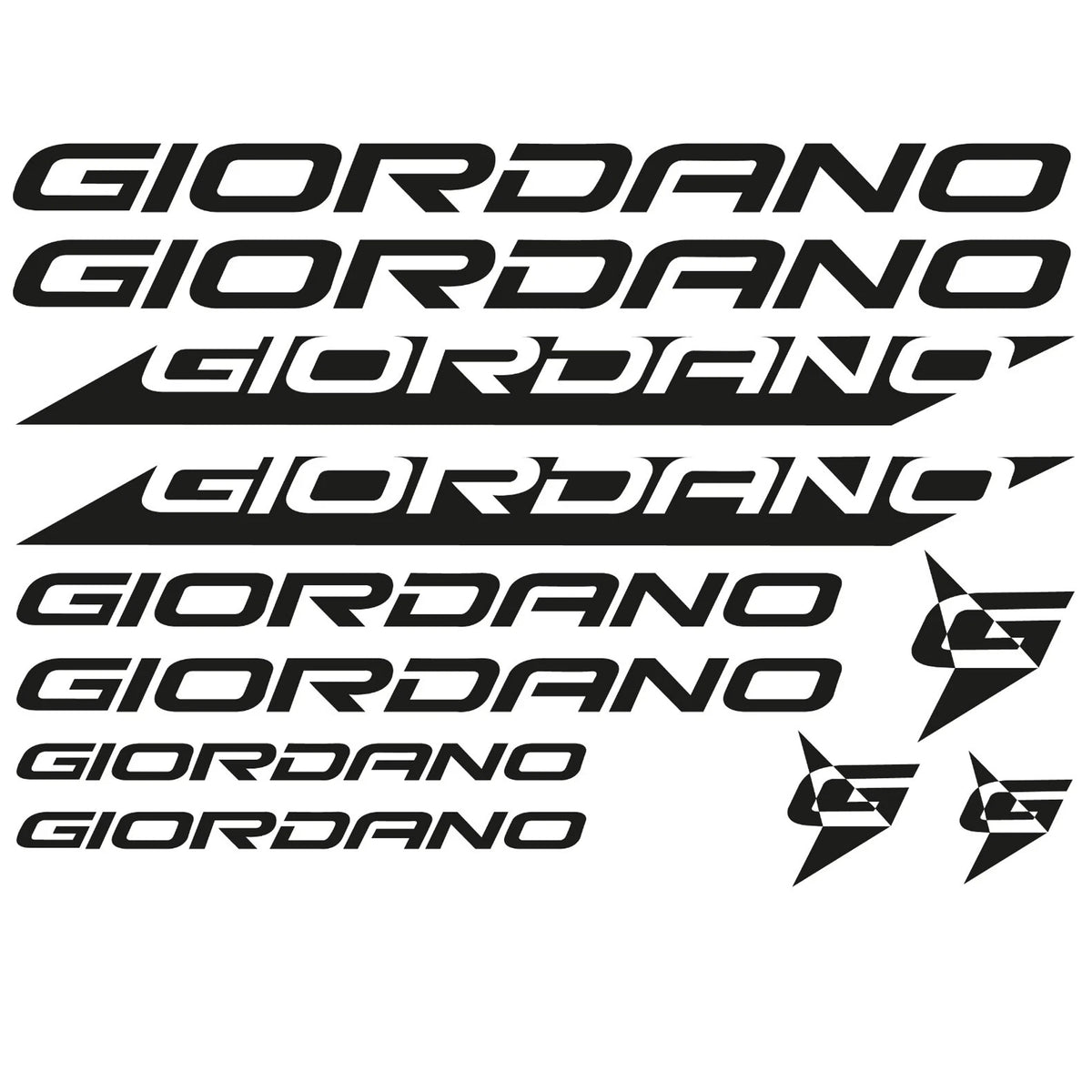 Giordano Cycling Vinyl Decal Sticker Set
