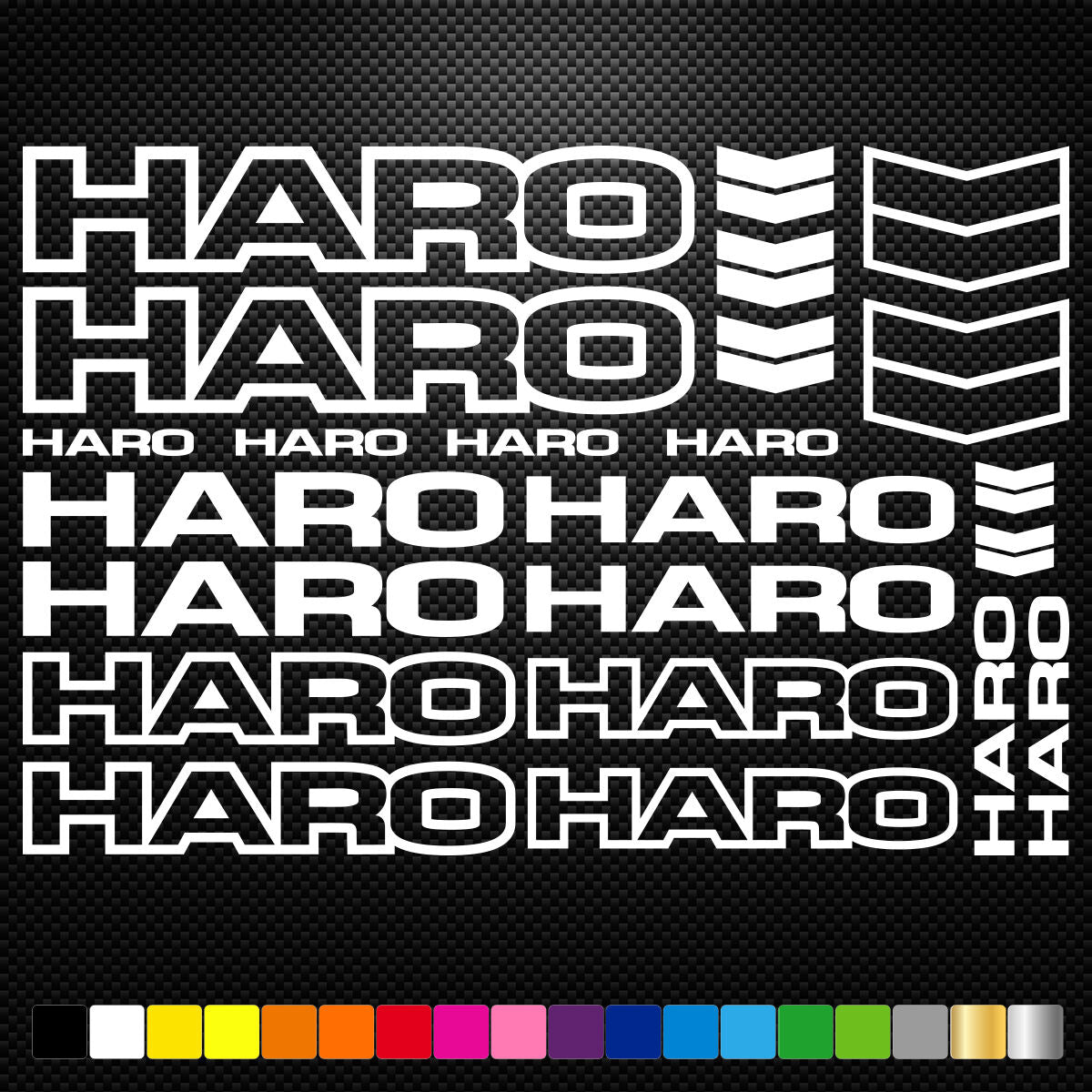 Haro Vinyl Decal Stickers Sheet Bike Frame Cycle Cycling Bicycle