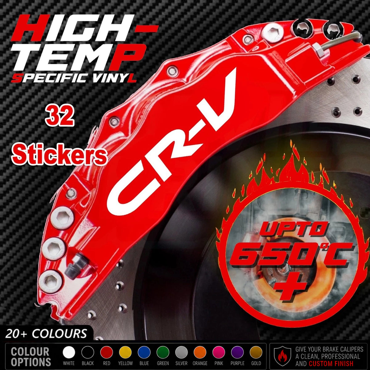 HONDA CR-V Break Caliper Quality Vinyl Decal Stickers