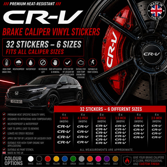 HONDA CR-V Break Caliper Quality Vinyl Decal Stickers