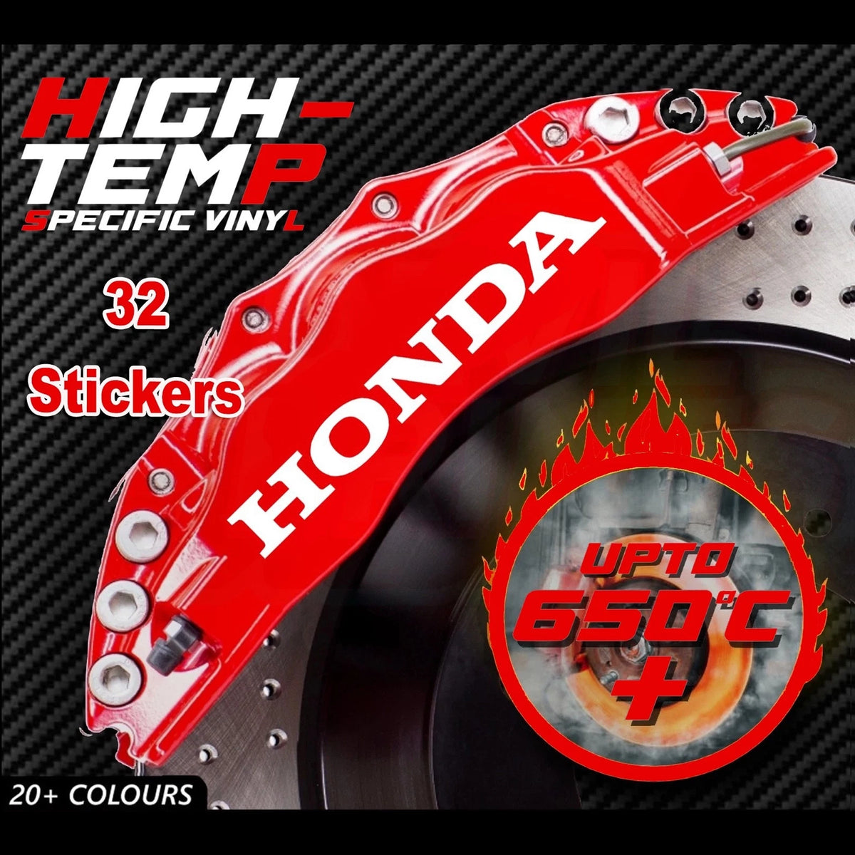 HONDA Break Caliper Quality Vinyl Decal Stickers
