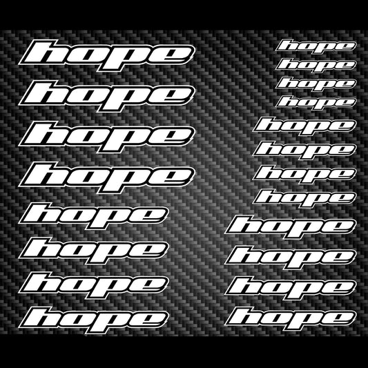 Hope Cycling Vinyl Decal Sticker Set