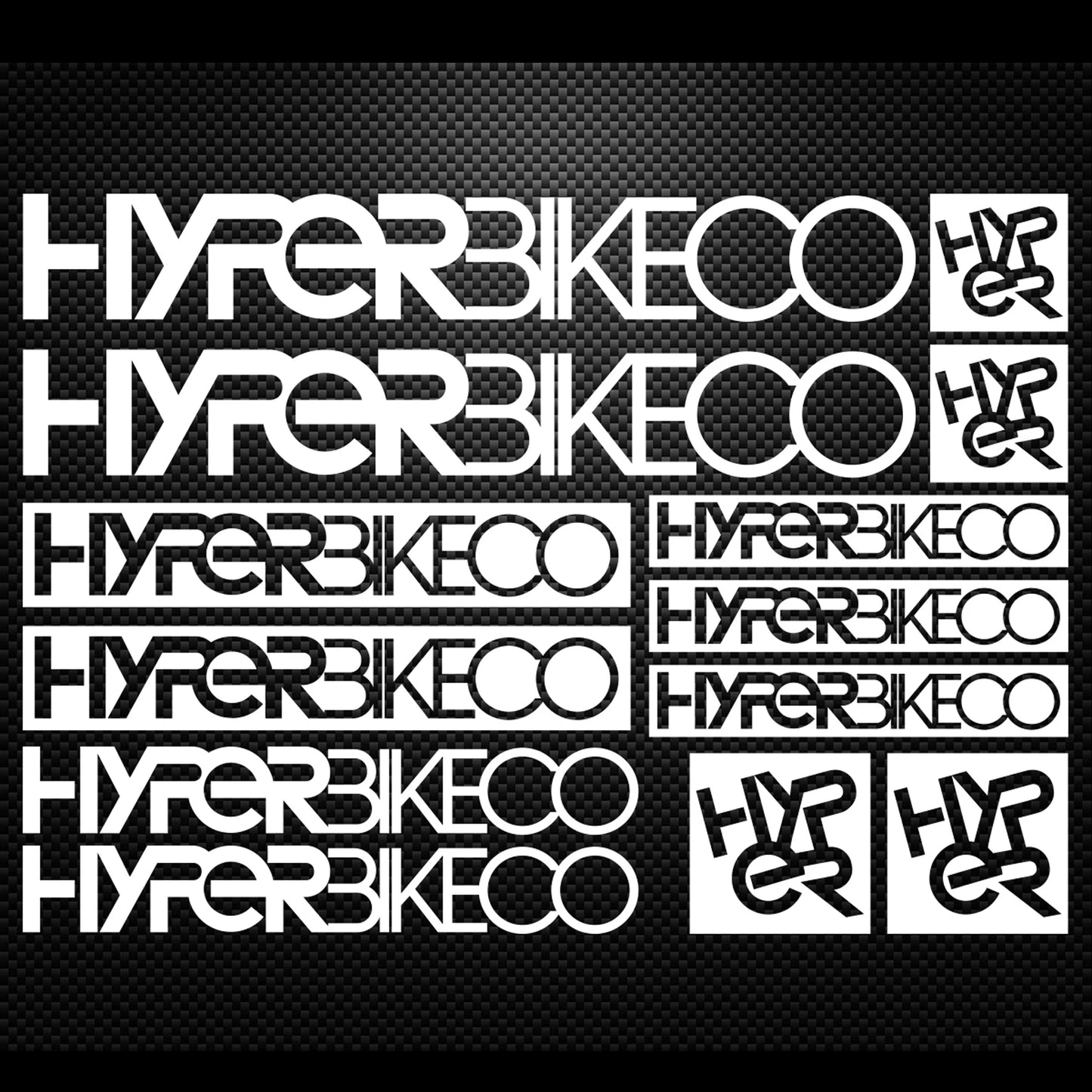 Hyper Bike Co Vinyl Decal Sticker Set