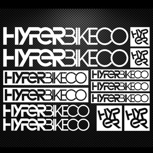 Hyper Bike Co Vinyl Decal Sticker Set