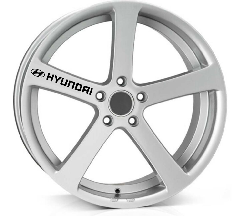 Hyundai ALLOY WHEEL Quality Vinyl Decal Sticker 100mm Long