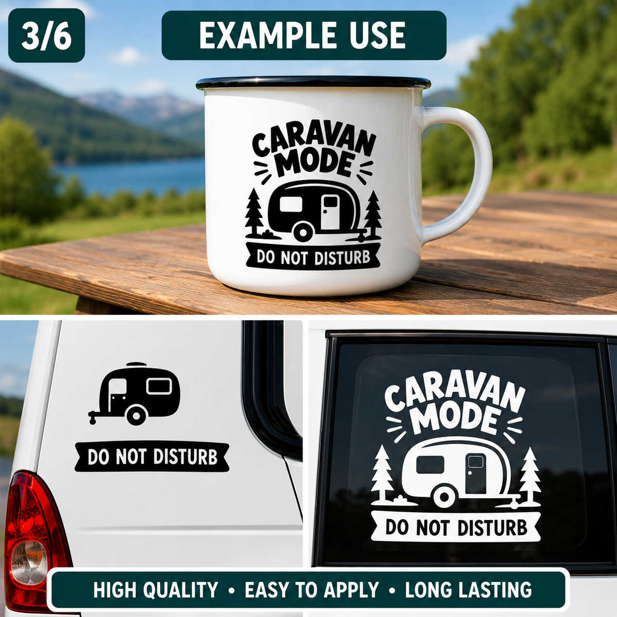 Caravan Mode Do Not Disturb – 10 Piece Caravan Vinyl Sticker Set