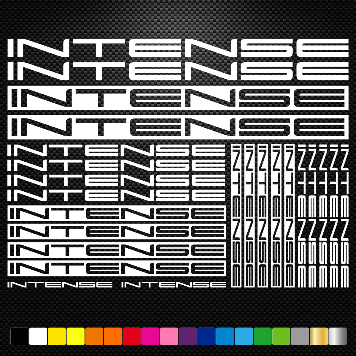 Intense Stickers Sheet Bike Frame Cycles Cycling Bicycle