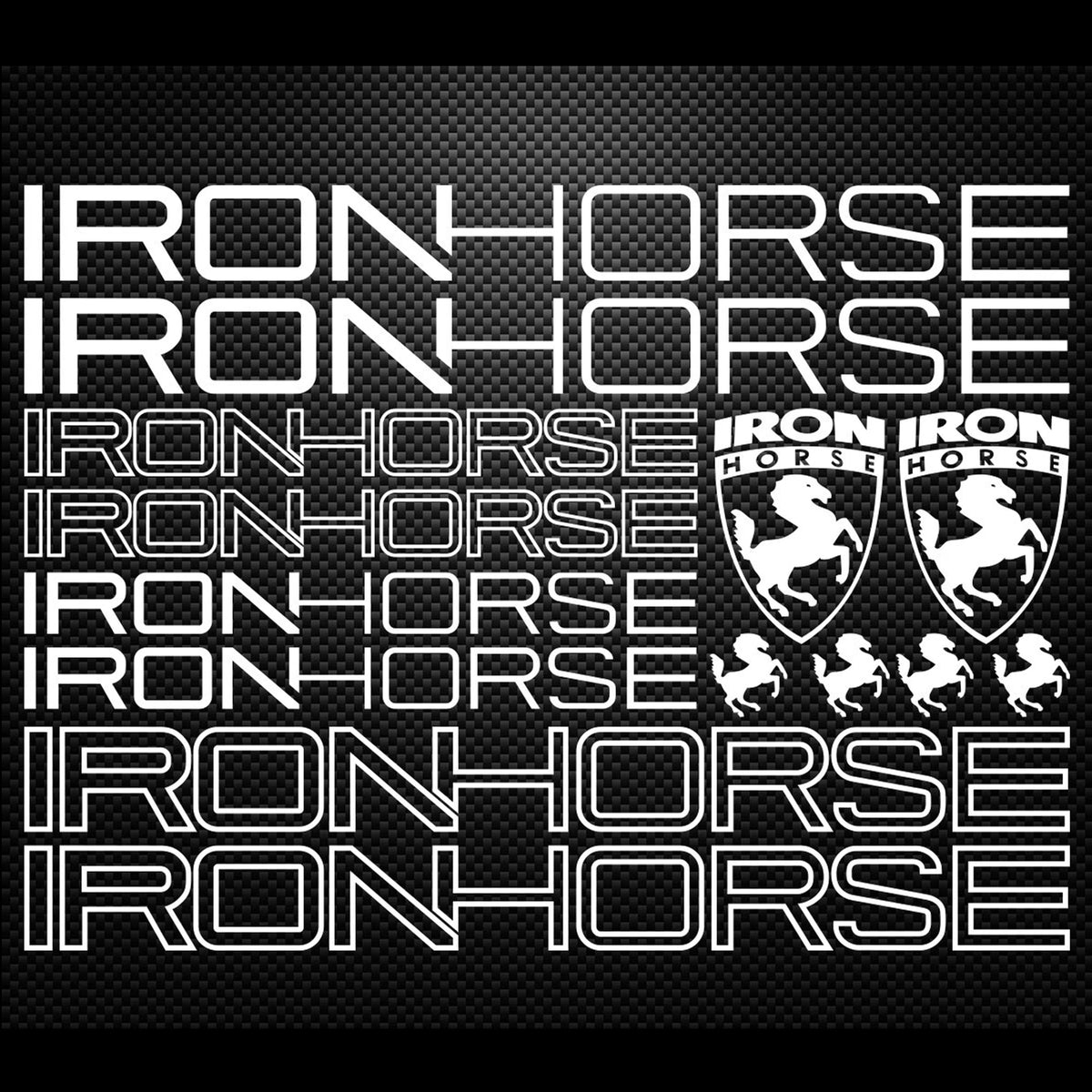 Iron Horse Cycling Vinyl Decal Sticker Set